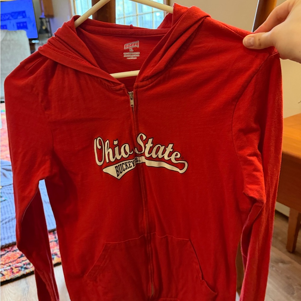 Ohio State Buckeyes Red Zip-Up Hoodie - XL